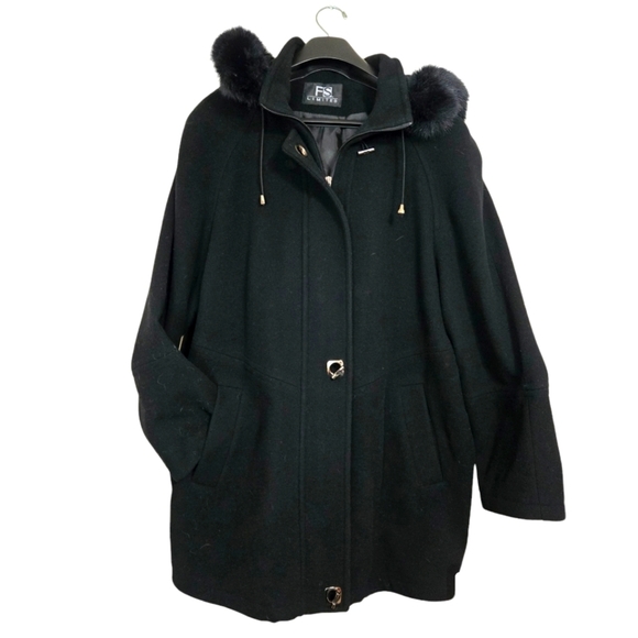 Fs Limited Jackets & Blazers - FS Limited Women's 2X Plus Size 100% Wool Black Lined Coat Excellent Condition